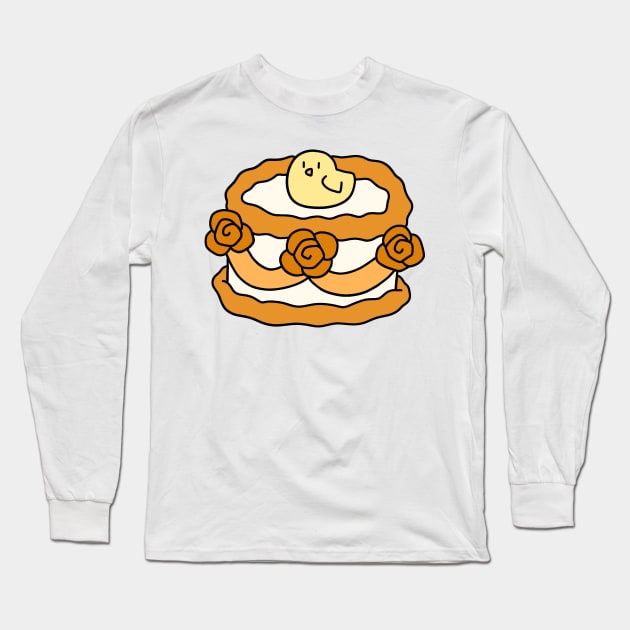 Birthday Cake Baby Chick Long Sleeve T-Shirt by saradaboru